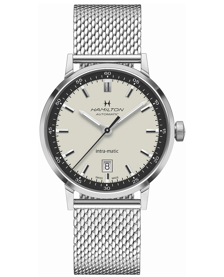 Часы Hamilton American Classic Intra-Matic Auto H38425120 — мужские, белый