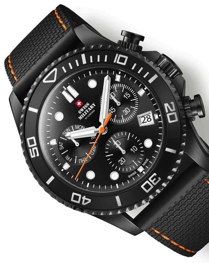 Часы Swiss Military by Chrono XL Chronograph SM34101.08 — сталь металл, Швейцария