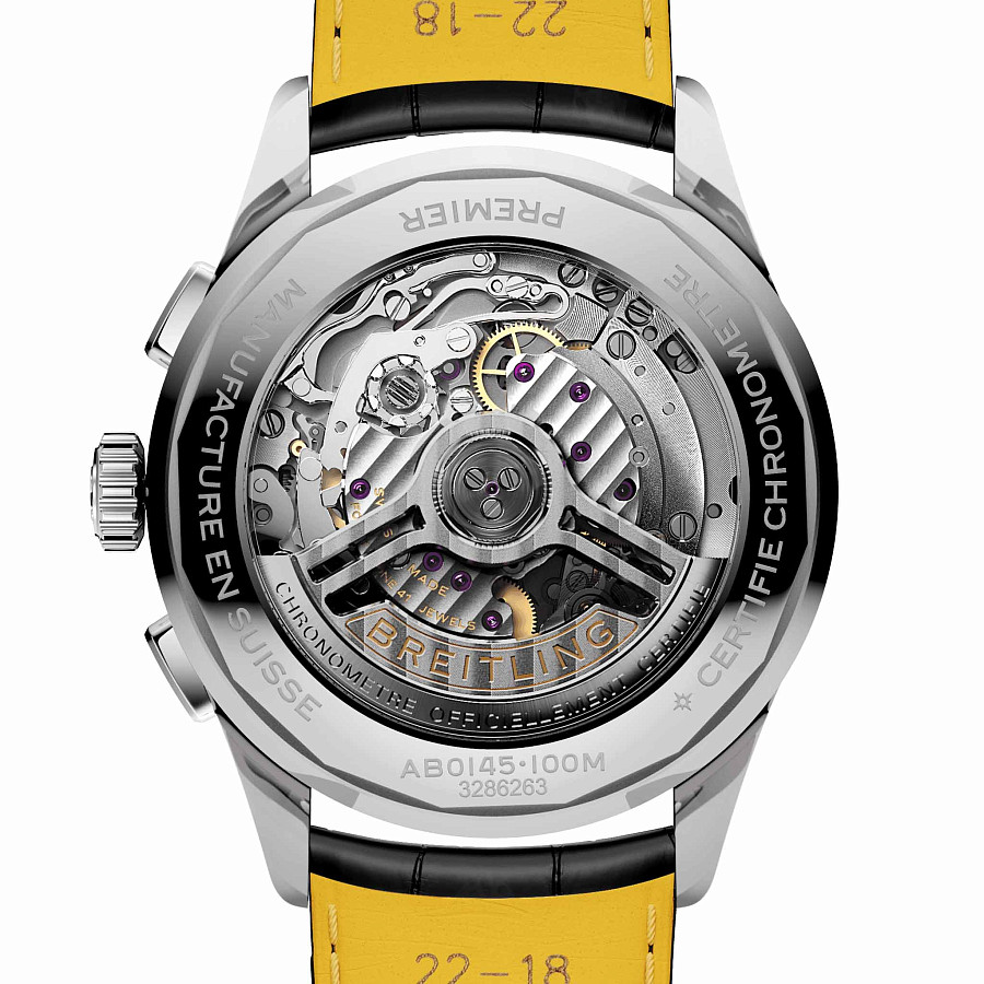 Часы Breitling Premier B01 Chronograph 42 AB0145221B1P2 — кожаный, мужские