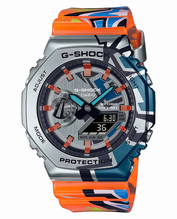 Часы Casio G-Shock GM-2100SS-1A — мужские, серебристый