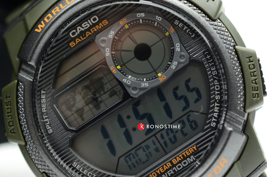 Часы Casio Collection AE-1000W-3AVDF (AE-1000W-3A) — пластик, Япония