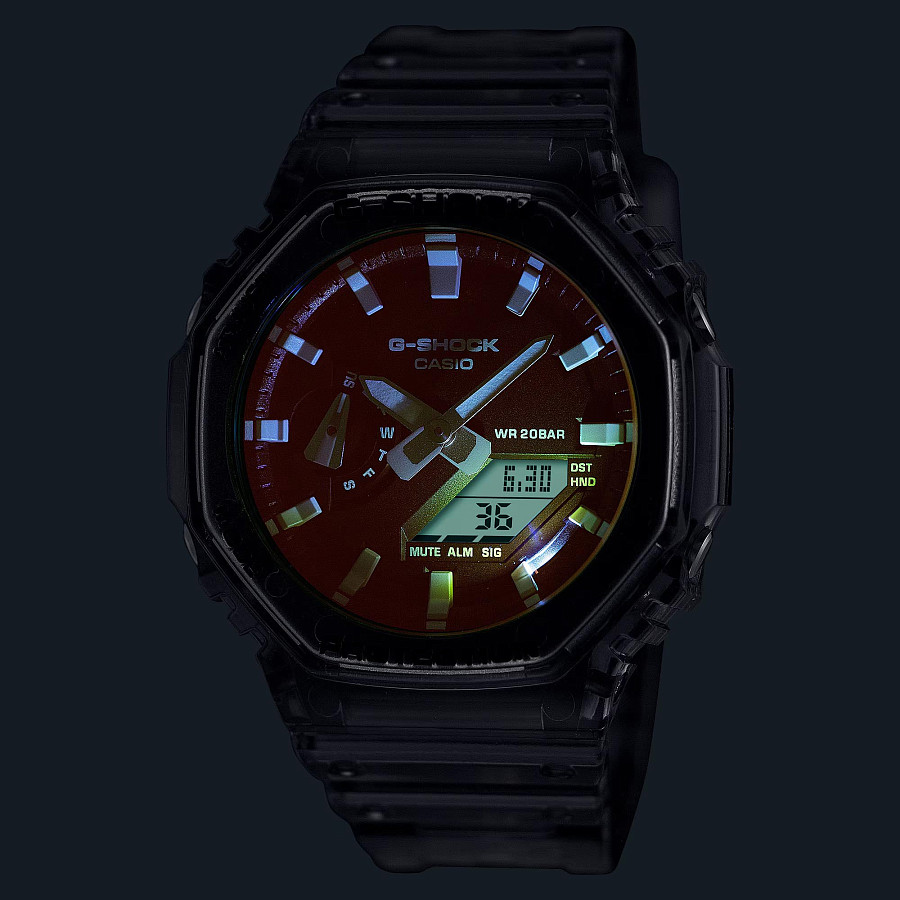 Часы Casio G-Shock GA-2100TLS-8ADR (GA-2100TLS-8A) — мужские, пластик