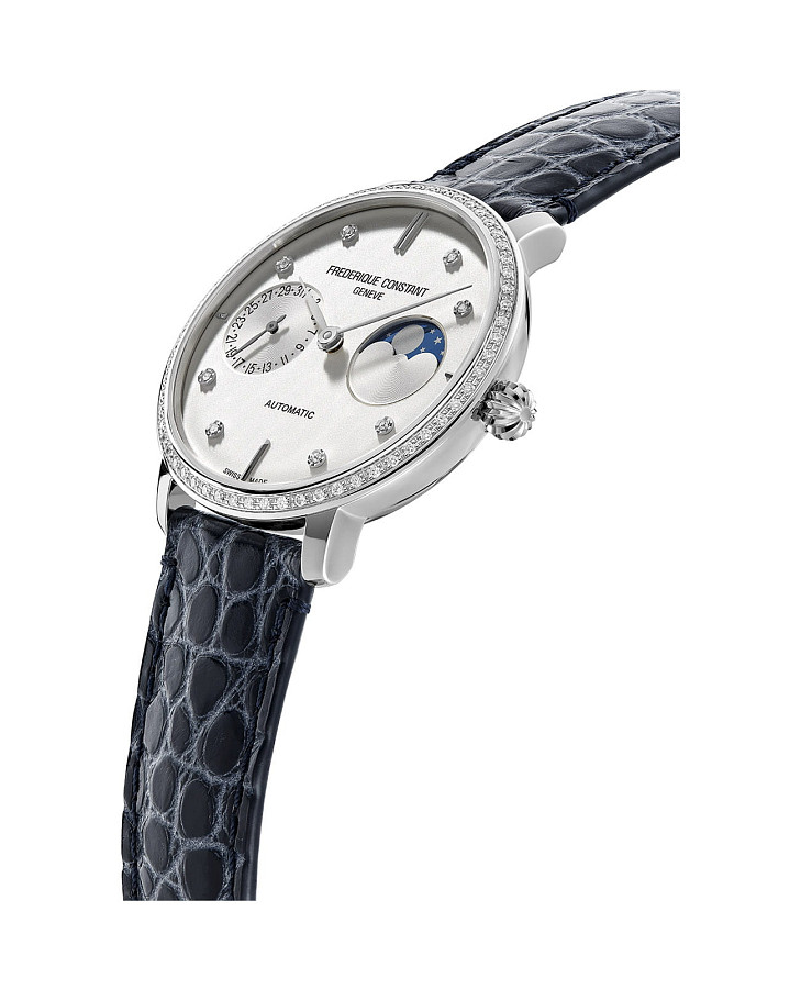 Часы Frederique Constant Slimline Moonphase Manufacture FC-702SD3SD6 — механические, сталь металл