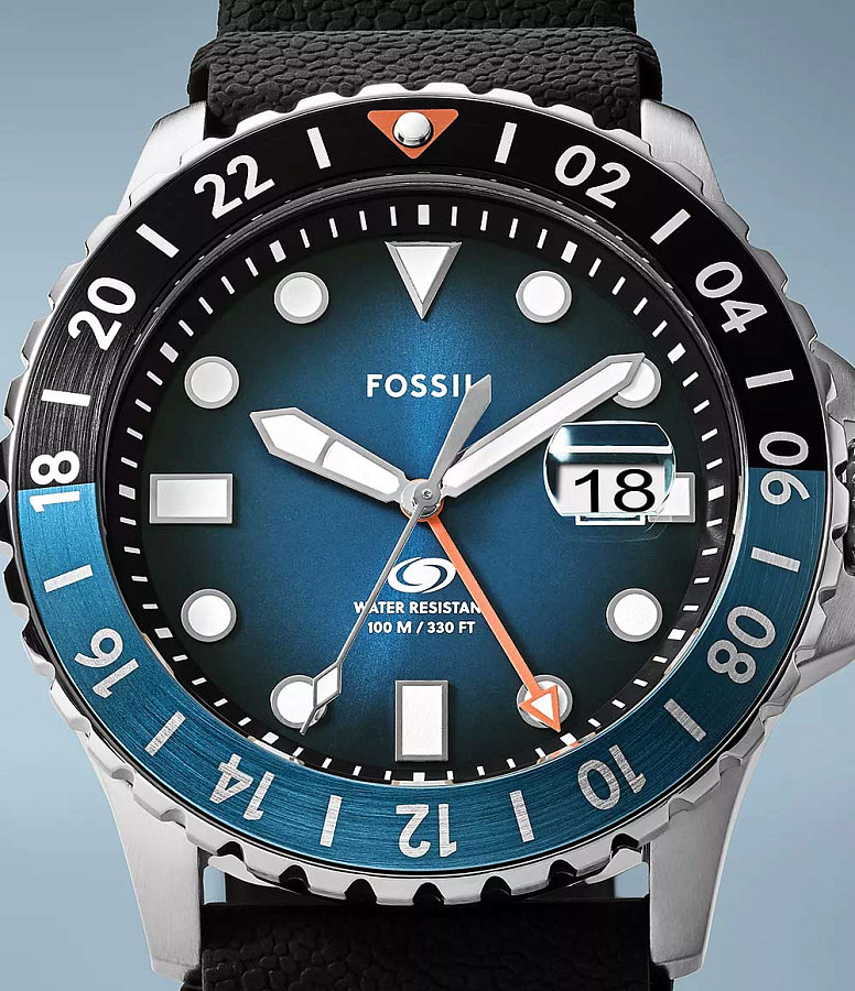 Часы Fossil Blue FS6049 — силикон, мужские