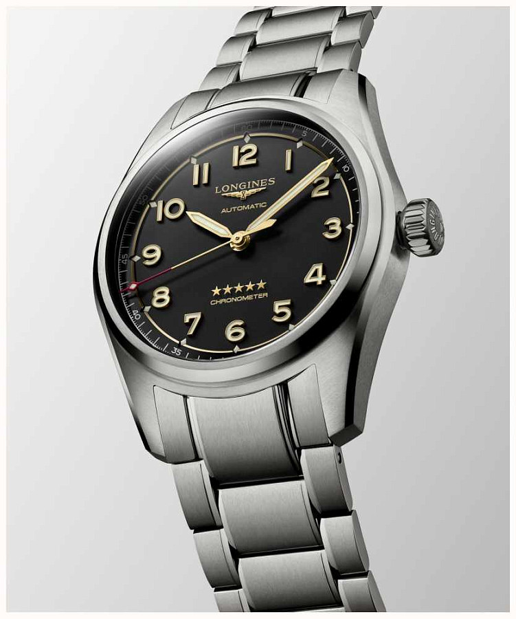 Часы Longines Spirit L3.810.1.53.6 — титановый, мужские