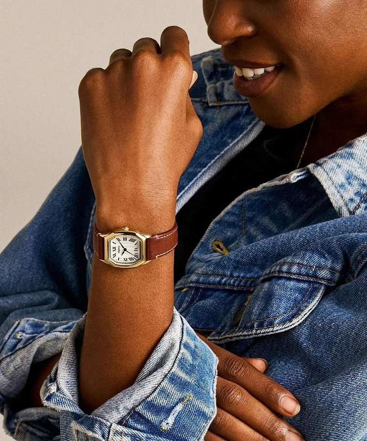 Часы Fossil Harlow ES5364 — кварцевые, металл сталь