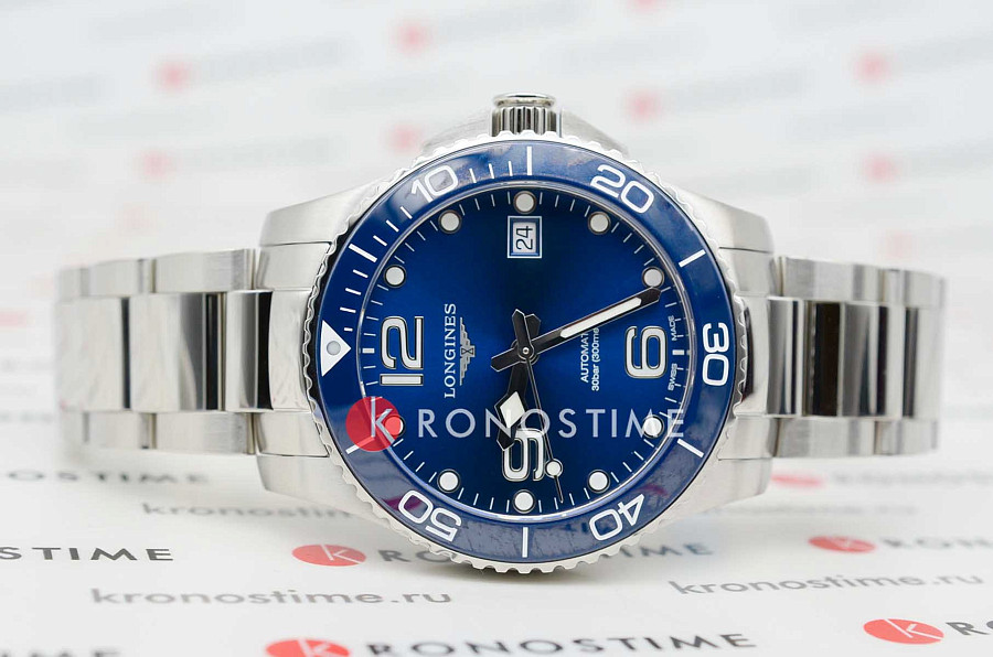 Часы Longines HydroConquest L3.780.4.96.6 — механические, сталь металл