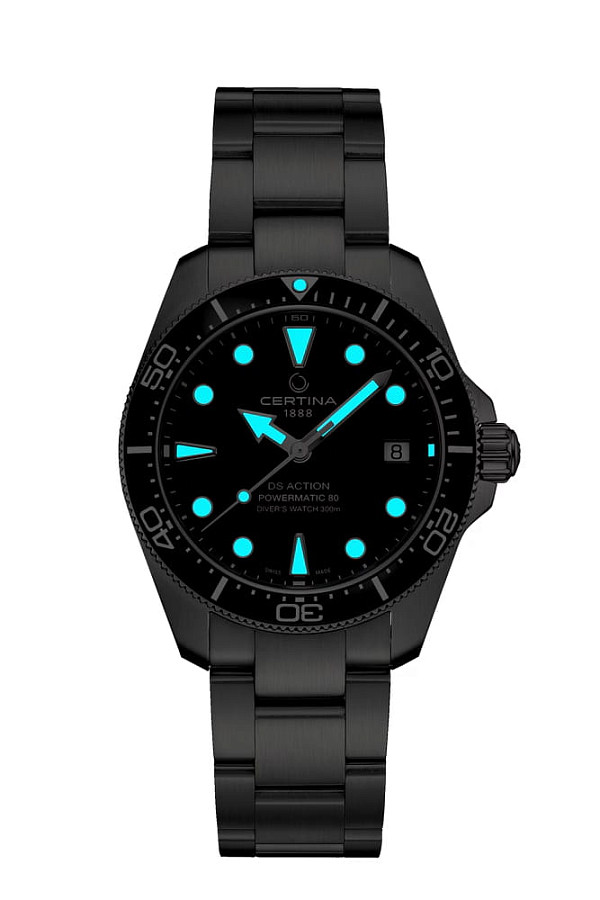 Часы Certina DS Action Diver C048.807.11.051.00 — черный, сталь металл