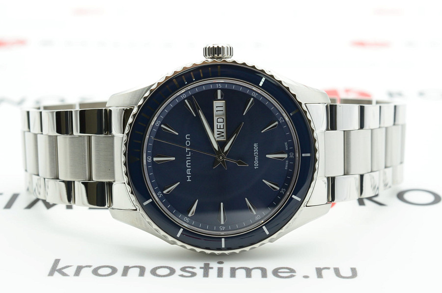 Часы Hamilton Jazzmaster Seaview Day Date Quartz H37551141 — кварцевые, сталь