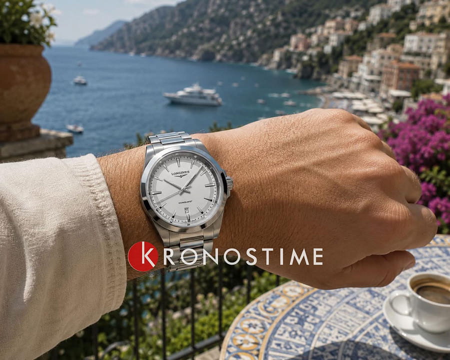 Часы Longines Conquest 41 mm L3.860.4.12.6 — Швейцария, кварцевые