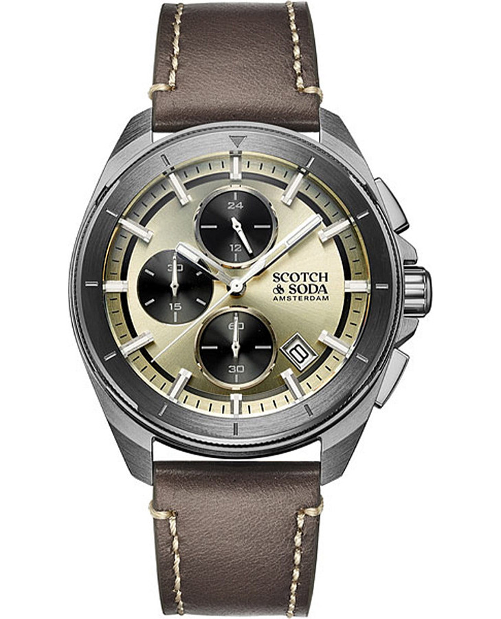 Часы Scotch&Soda SSM.109E — мужские, золотой