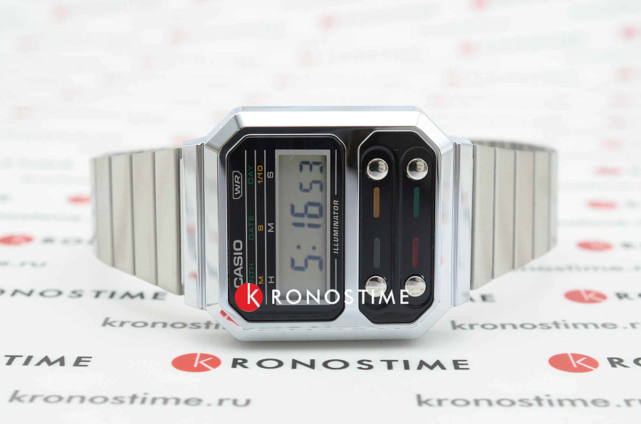 Часы Casio Vintage A100WE-1AEF — пластик, нержавеющая сталь