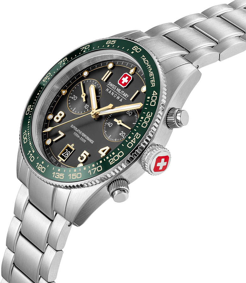 Часы Swiss Military Hanowa Spitfire SMWGI0007703 — кварцевые, сталь металл