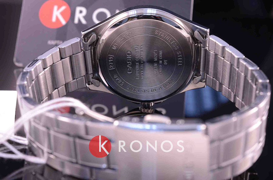 Часы Casio Collection MTS-100D-1A — черный, сталь металл