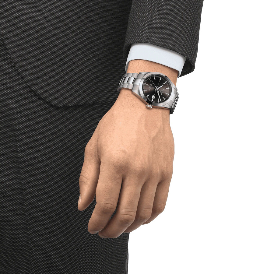 Часы Tissot Gentleman Powermatic 80 Silicium T127.407.11.061.01 — механические, сталь металл