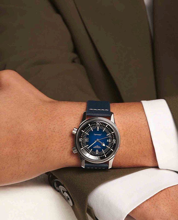 Часы Longines Legend Diver Watch L3.774.4.90.2 — кожаный, мужские