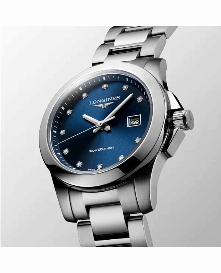 Часы Longines Conquest L3.377.4.97.6 — кварцевые, Швейцария, женские