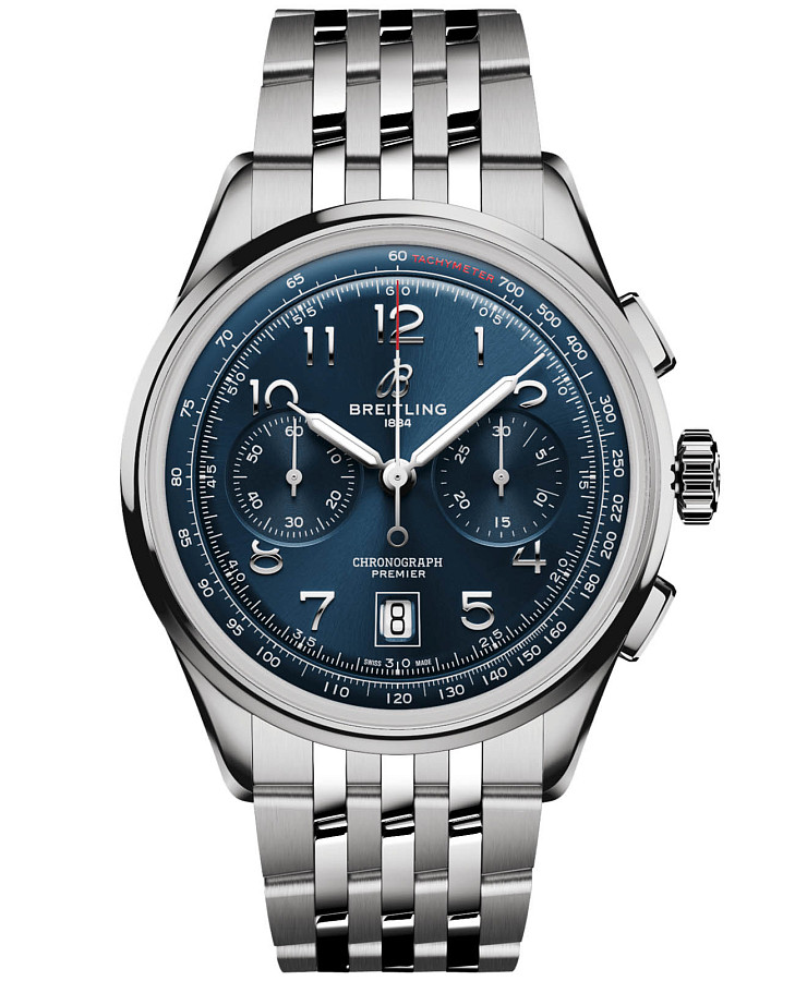 Часы Breitling Premier B01 Chronograph 42 AB0145171C1A1 — мужские, синий