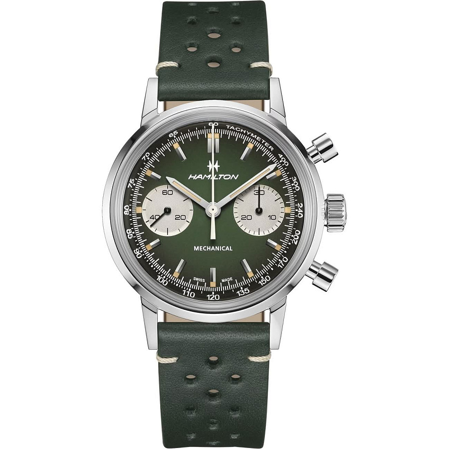 Часы Hamilton American Classic Intra-Matic Chronograph H H38429861 — механические, сталь металл