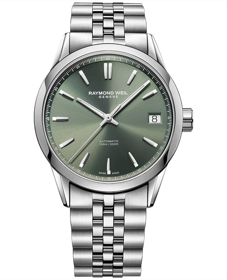 Часы Raymond Weil Freelancer 2741-ST-52001 — мужские, зеленый