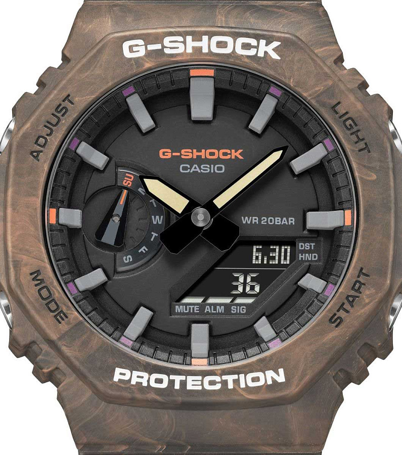 Часы Casio G-Shock GA-2100FR-5A — пластик, мужские