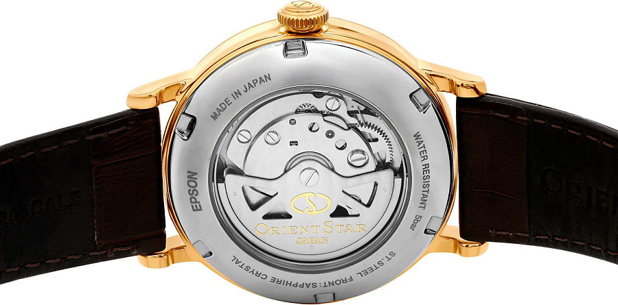 Часы Orient Star RE-AU0001S — металл сталь, кожаный
