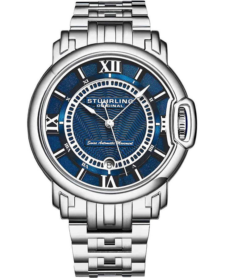 Часы Stuhrling Heritage Depthmaster 1001.02 — мужские, синий