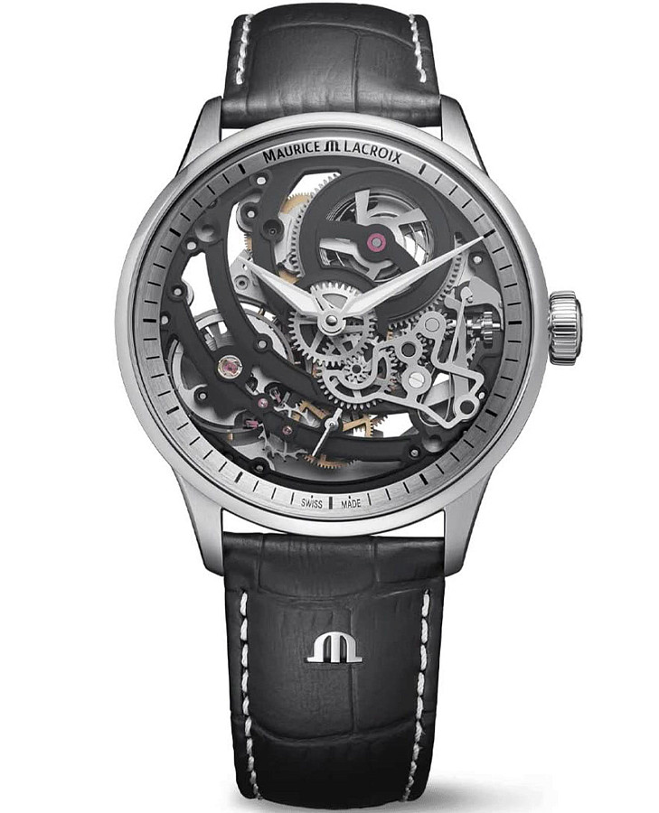 Часы Maurice Lacroix 1975 Master Skeleton 758108-SS001-090-2 — мужские, черный