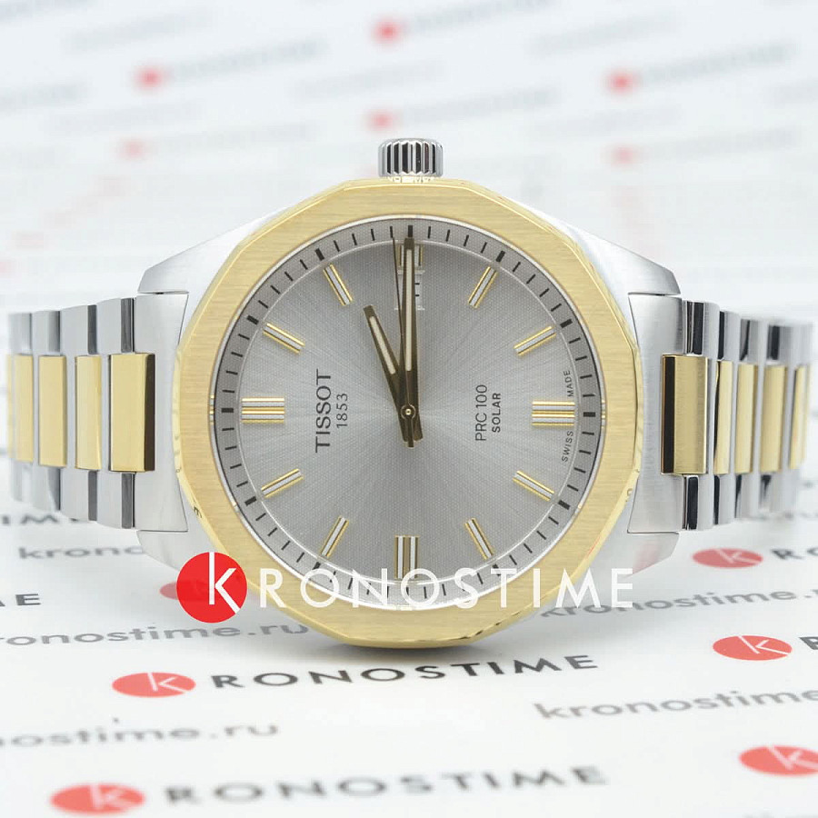 Часы Tissot PRC 100 Solar 39 mm T151.422.22.031.00 — кварцевые, металл сталь