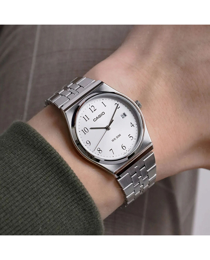 Часы Casio Collection MTP-B145D-7BVDF (MTP-B145D-7B) — кварцевые, металл сталь