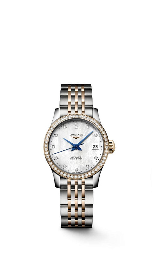 Часы Longines Record Collection L2.320.5.89.7 — женские, нержавеющая сталь + золото 18к
