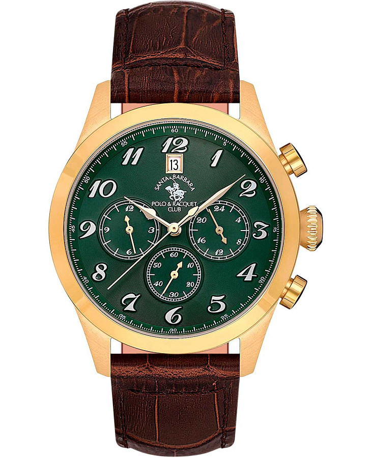 Часы Santa Barbara Polo & Racquet Club Noble SB.1.10551-5 — мужские, зеленый