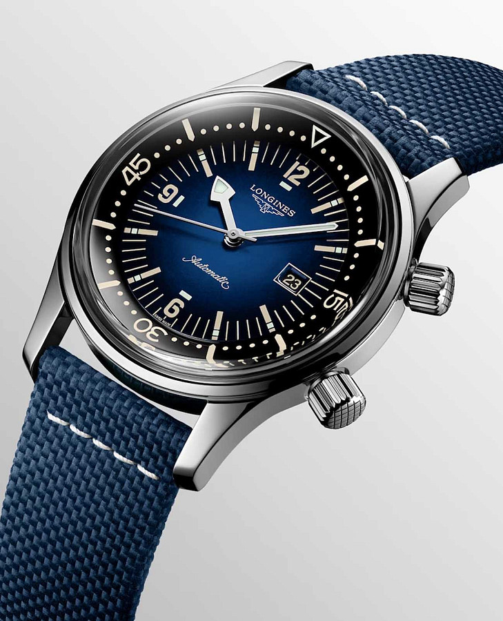 Часы Longines Legend Diver L3.374.4.90.2 — тканевый, мужские