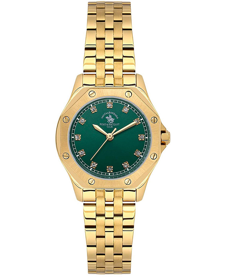 Часы Santa Barbara Polo & Racquet Club Unique SB.1.10637-3 — женские, зеленый