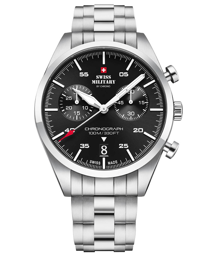 Часы Swiss Military by Chrono SM34090.01 — мужские, черный