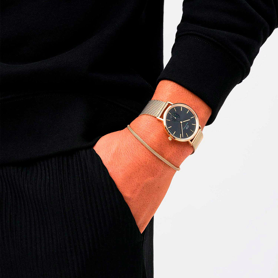 Часы Daniel Wellington Classic Multi-Eye Evergold Onyx DW00100713 — нержавеющая сталь с pvd-покрытием, мужские