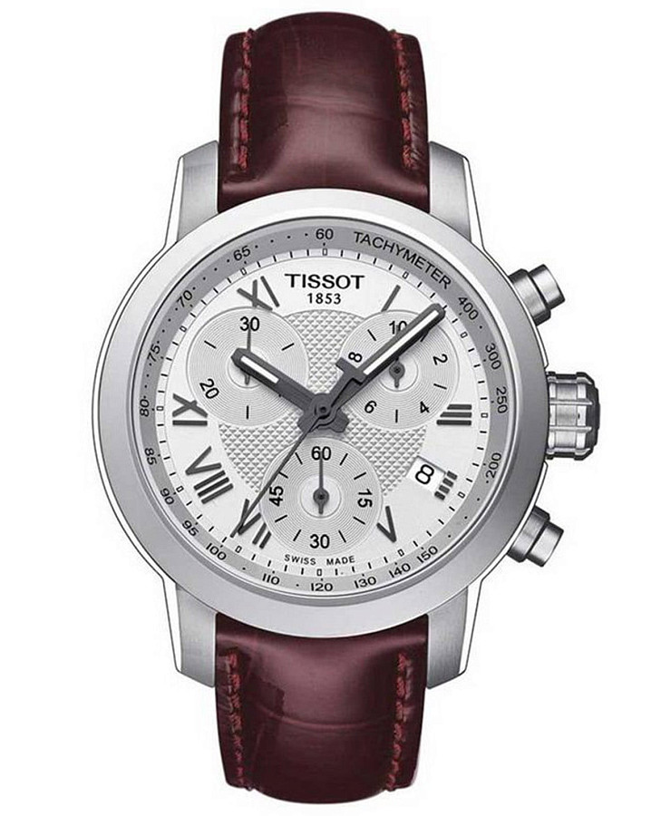 Часы Tissot PRC 200 Chronograph Lady T055.217.16.033.01 — женские, белый