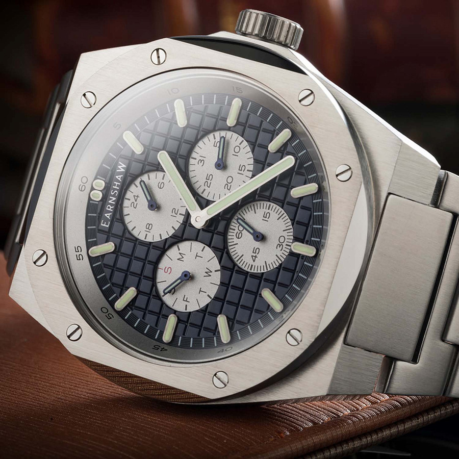 Часы Earnshaw Bessemer ES-8253-33 — кварцевые, сталь металл
