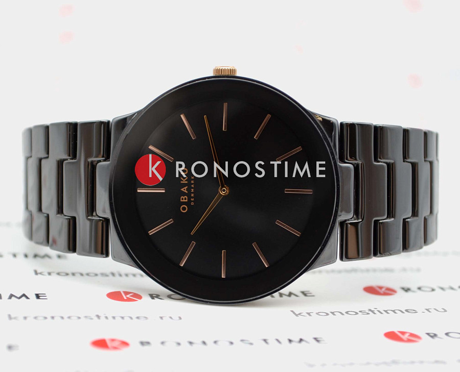 Часы Obaku Svale V281GXBBCB — мужские, керамика