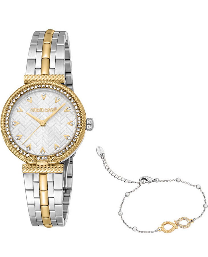 Часы Roberto Cavalli Chiarezza RC5L078M0055_SET — женские, серебристый