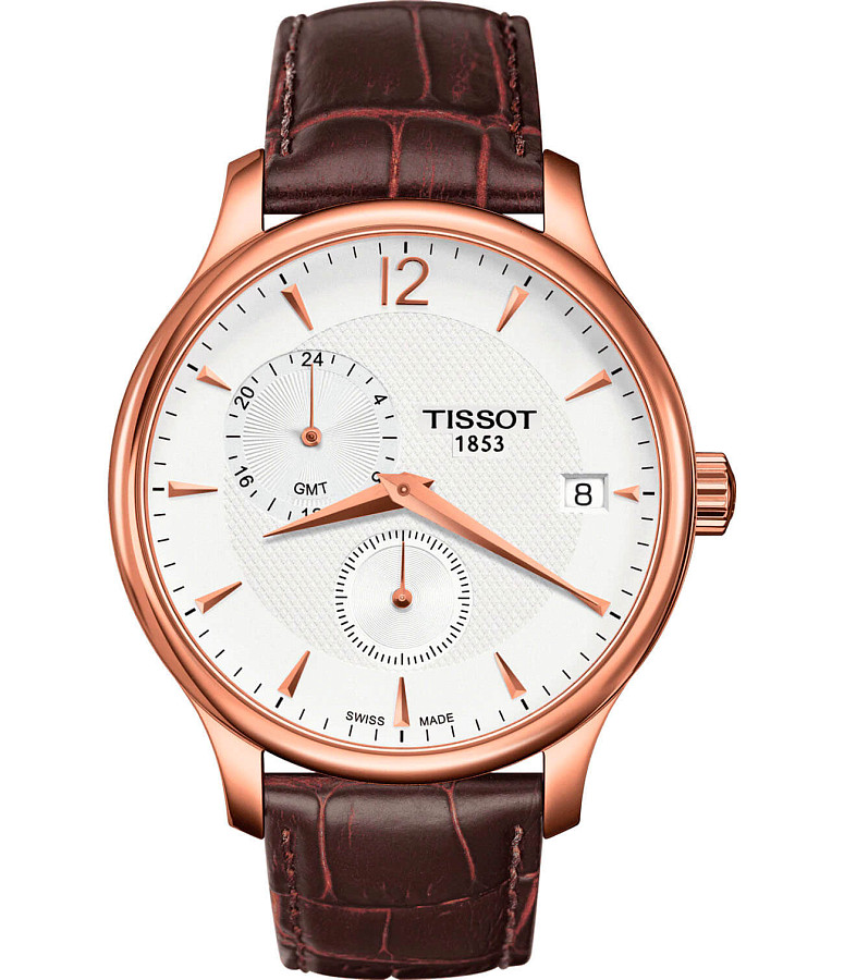 Часы Tissot Tradition GMT T063.639.36.037.00 — мужские, белый