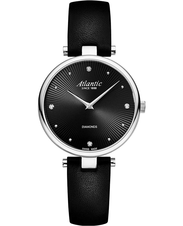 Часы Atlantic Elegance Royal Diamonds & Rubies Edition 29044.41.67 — женские, черный