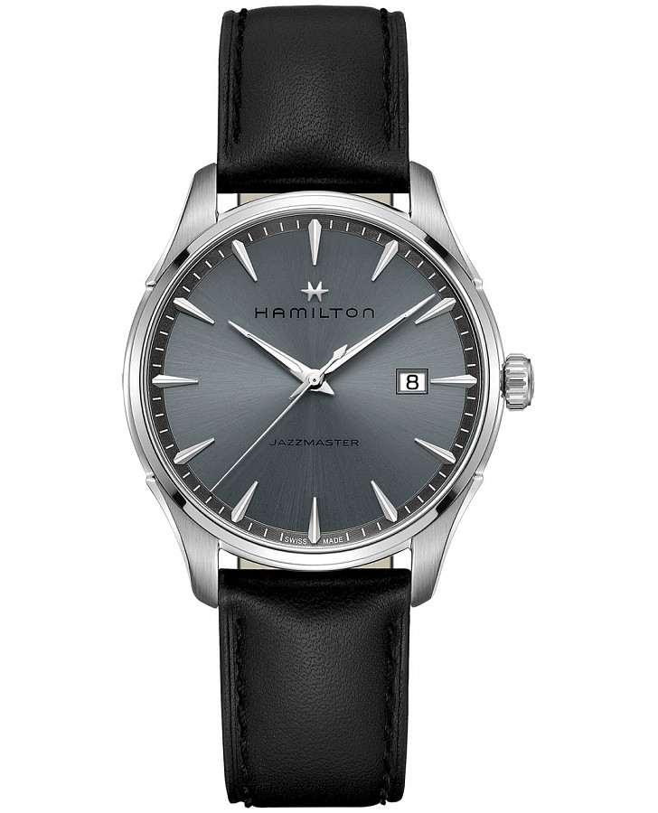 Часы Hamilton Jazzmaster Gent Quartz H32451742 — мужские, серый