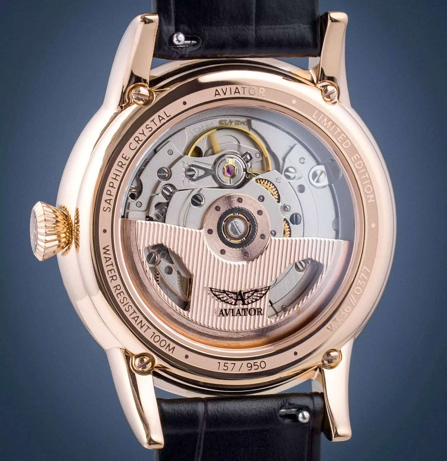 Часы Aviator Douglas Day Date V.3.36.2.285.4 — сталь металл, Швейцария