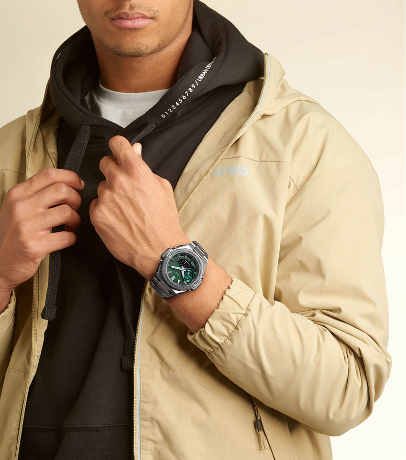 Часы Casio G-Shock GST-B500AD-3A — электронные, сталь карбон