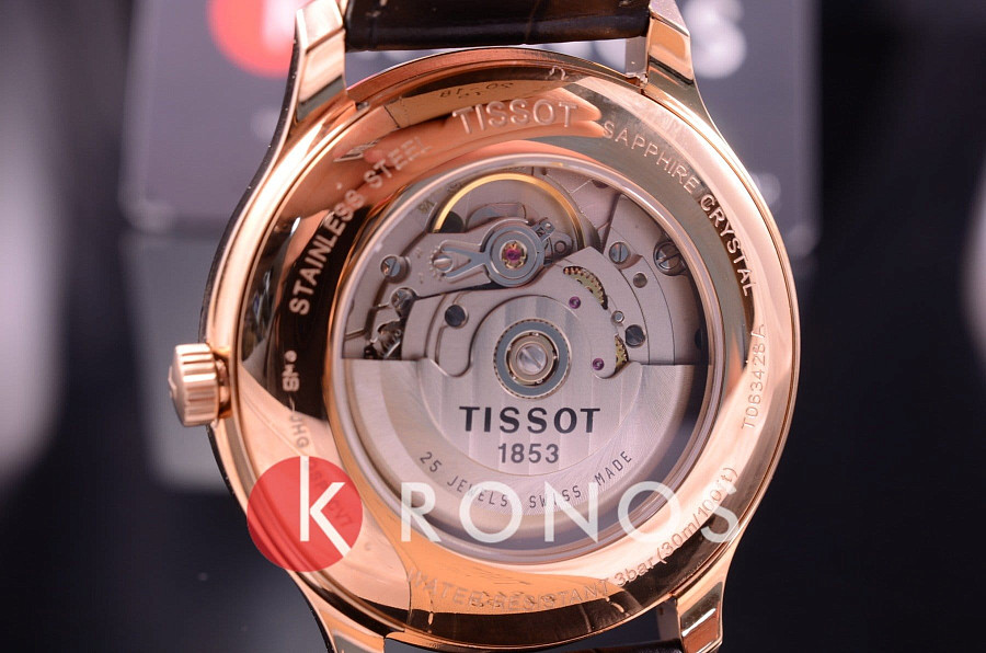 Часы Tissot Tradition Automatic Small Second T063.428.36.038.00 — мужские, кожаный