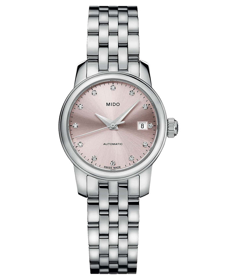 Часы Mido Baroncelli Lady Twenty Five M039.007.11.336.00 — женские, розовый