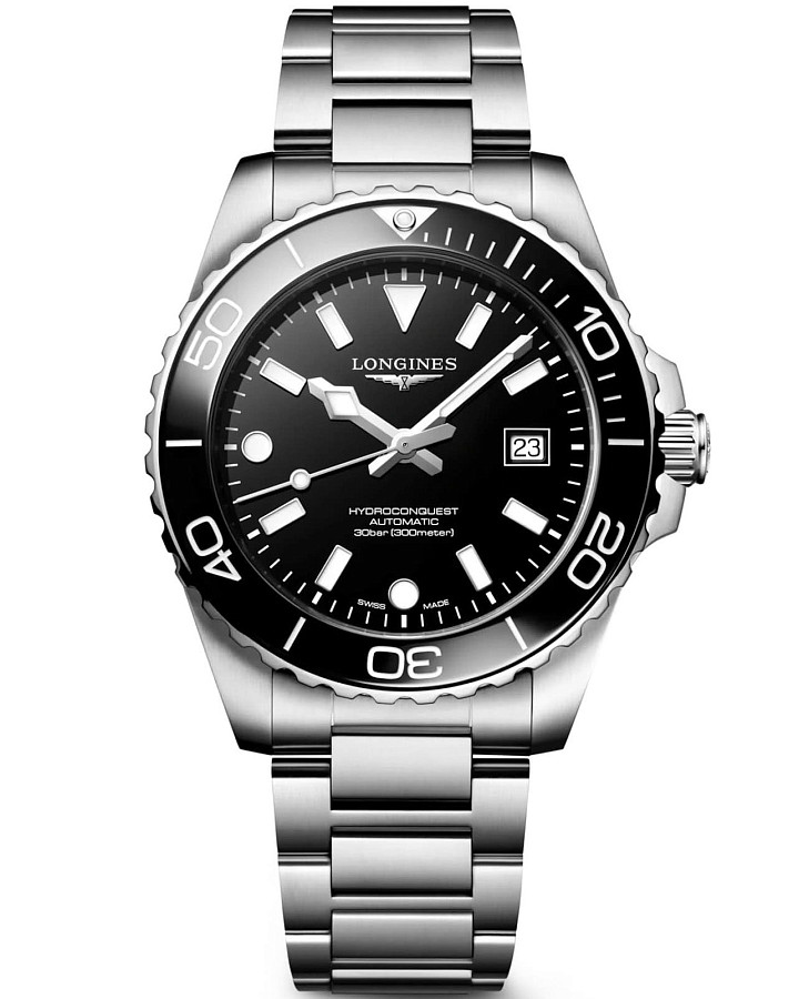 Часы Longines HydroConquest L3.788.4.56.6 — мужские, черный