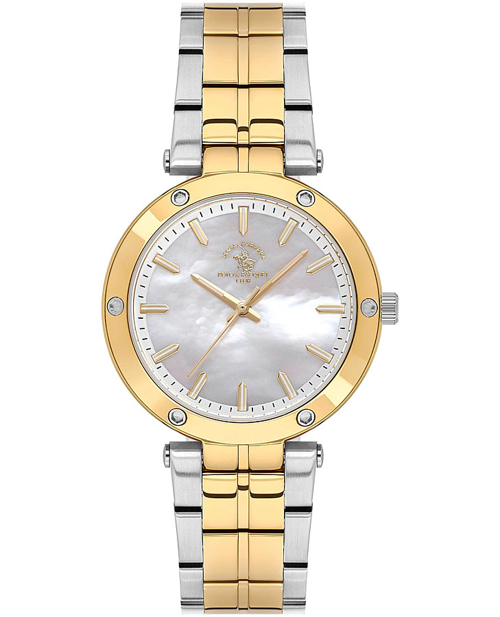 Часы Santa Barbara Polo & Racquet Club Unique SB.1.10594-4 — женские, перламутровый