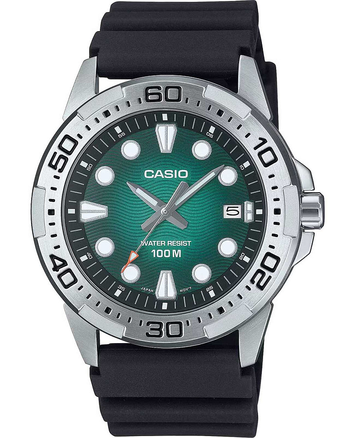 Часы Casio Collection MTD-140-3A — мужские, зеленый